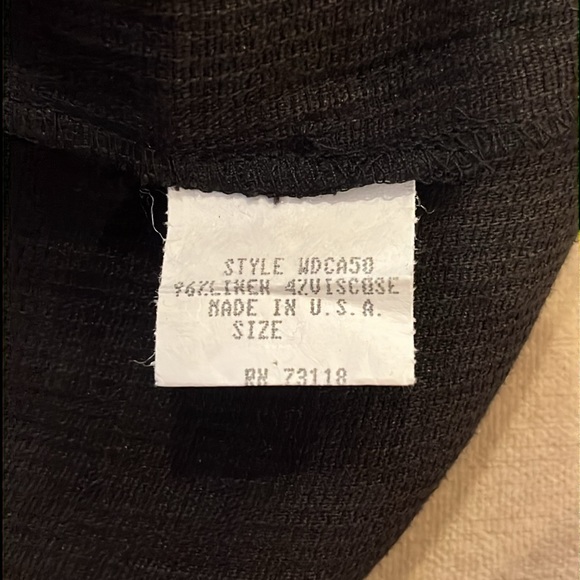 David Dart Collection Vintage Linen Black Jacket Large Made in USA - Picture 9 of 12